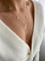 RUBY CLOVER LARIAT NECKLACE