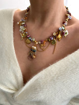 SERENE PEARLS MULTI CHARM NECKLACE