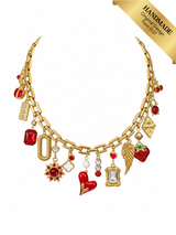 CRIMSAN RELIC MULTI CHARM NECKLACE