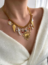 ANGEL'S EMBRACE MULTI CHARM NECKLACE