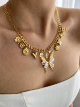 MYSTIC FLUTTER MULTI CHARM NECKLACE
