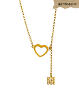 HEART LETTER NECKLACE