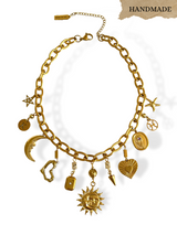 EYES ON ME MULTI CHARM NECKLACE