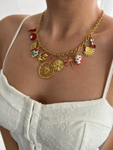 APHRODITE LOVE MULTI CHARM NECKLACE