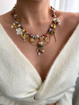 SERENE PEARLS MULTI CHARM NECKLACE