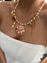 PEARLS OF THE SEA MULTI CHARM NECKLACE