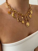 EYES ON ME MULTI CHARM NECKLACE