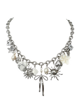 SILVER AURA MULTI CHARM NECKLACE