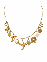 GOLDEN HARMONY MULTI CHARM NECKLACE