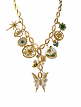 PEARL WINGS MULTI CHARM NECKLACE