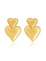 RAMONA DOUBLE HEART EARRING