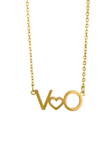 CUSTOM TWO LETTER and HEART NECKLACE