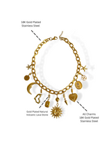 EYES ON ME MULTI CHARM NECKLACE