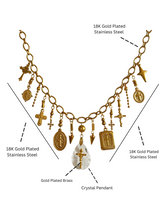 CROSS MULTI CHARM NECKLACE