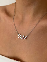 CUSTOM TWO LETTER and HEART NECKLACE
