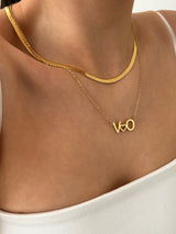 CUSTOM TWO LETTER and HEART NECKLACE