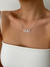 CUSTOM TWO LETTER and HEART NECKLACE