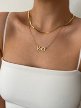 CUSTOM TWO LETTER and HEART NECKLACE