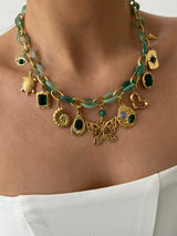 HAILEY MULTI CHARM NECKLACE