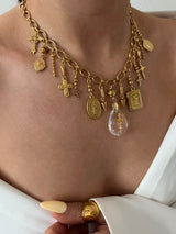 CROSS MULTI CHARM NECKLACE
