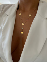 BUTTERFLY LARIAT NECKLACE