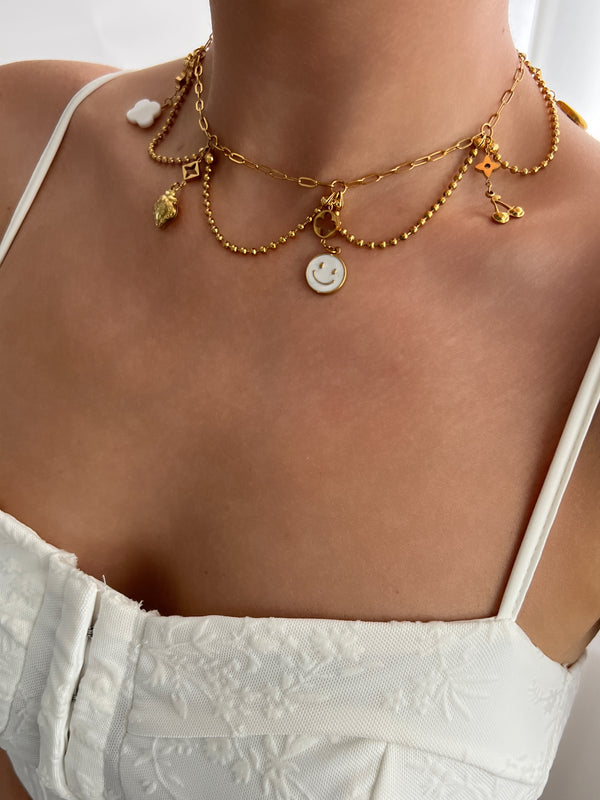 DAYDREAM MULTI CHARM CHOKER NECKLACE