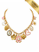 BLUSH DYNASTY MULTI CHARM NECKLACE
