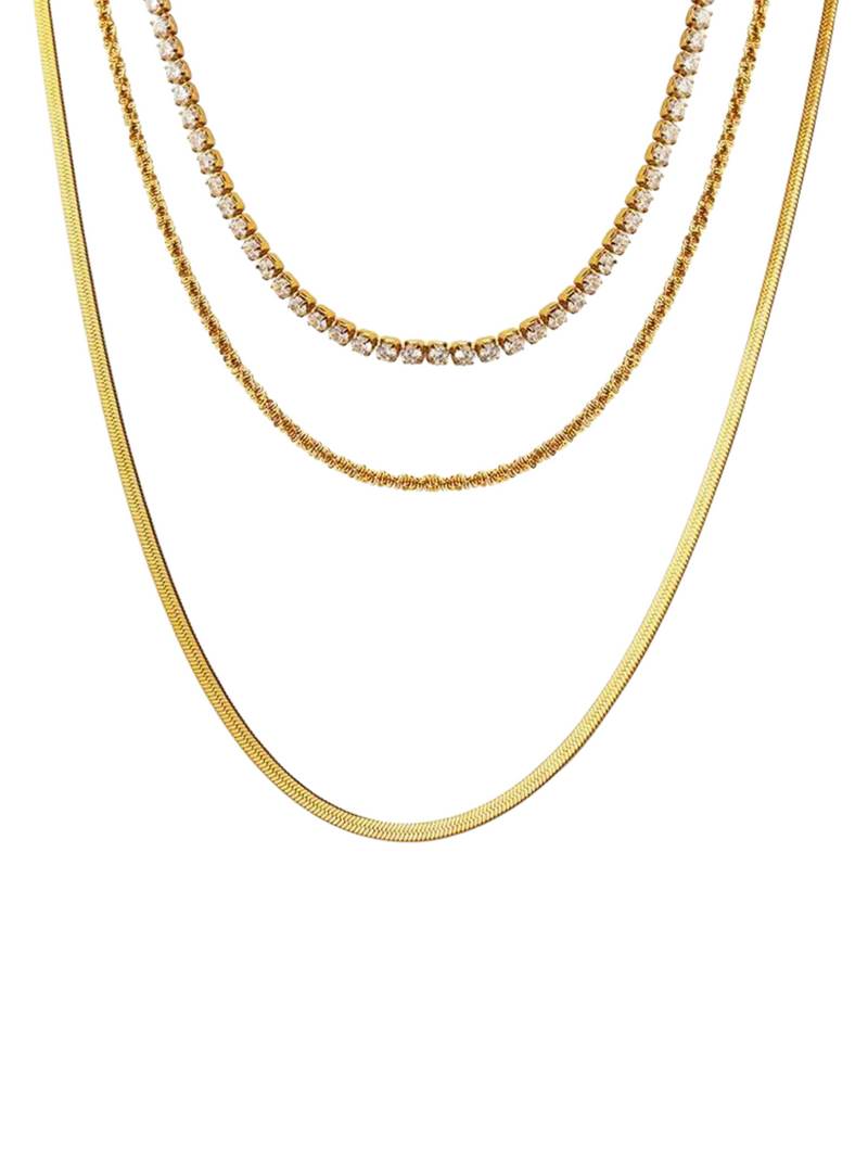 PIA THREE LAYER NECKLACE