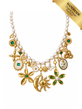 EMERALD DREAM MULTI CHARM NECKLACE