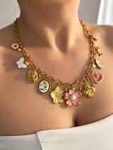 BLUSH DYNASTY MULTI CHARM NECKLACE