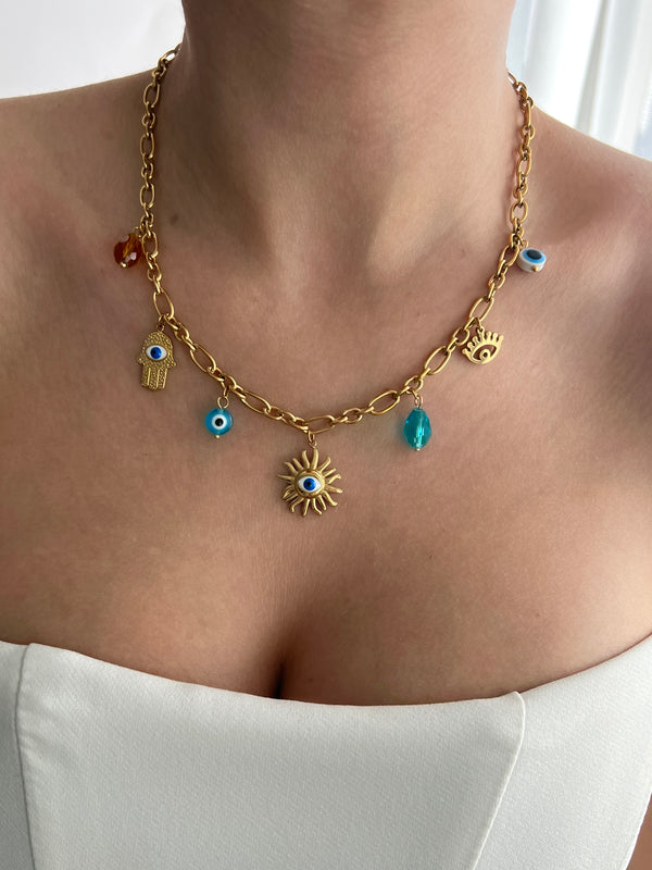 EVILIN MULTI CHARM NECKLACE