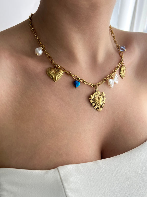 LOVELLE MULTI CHARM NECKLACE