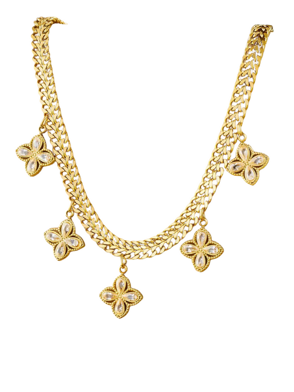 SOLENNE CLOVER CHOKER NECKLACE
