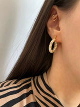 MIDNIGHT GLOW HOOP EARRING