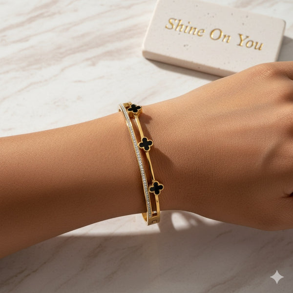 SHADOW CLOVER BANGLE