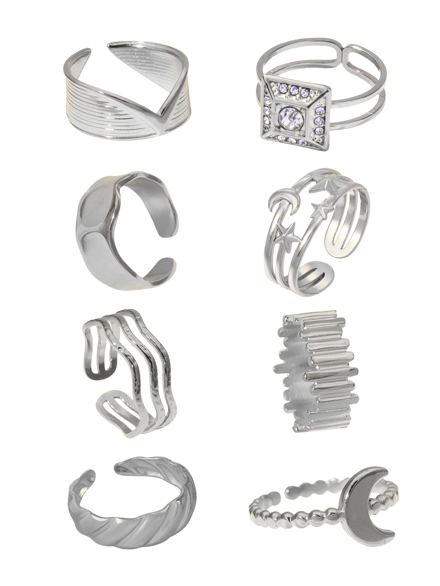 SILVER DAILY RINGS II – SHINE ON YOU