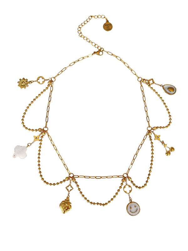 DAYDREAM MULTI CHARM CHOKER NECKLACE