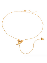EMARI HEART LARIAT NECKLACE