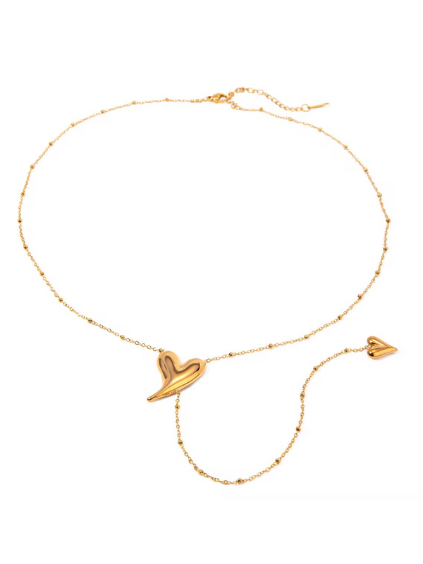EMARI HEART LARIAT NECKLACE