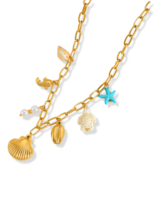 CORALIA MULTI CHARM NECKLACE