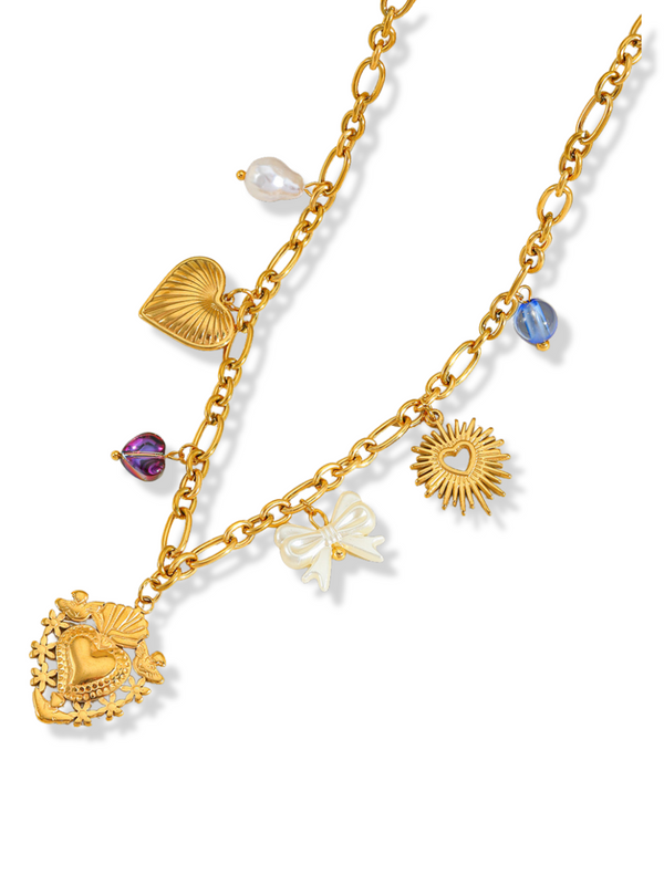 LOVELLE MULTI CHARM NECKLACE