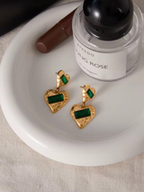 EMERALD HEARTFALL EARRING