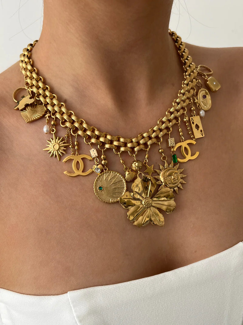 LUXURY MULTI CHARM NECKLACE