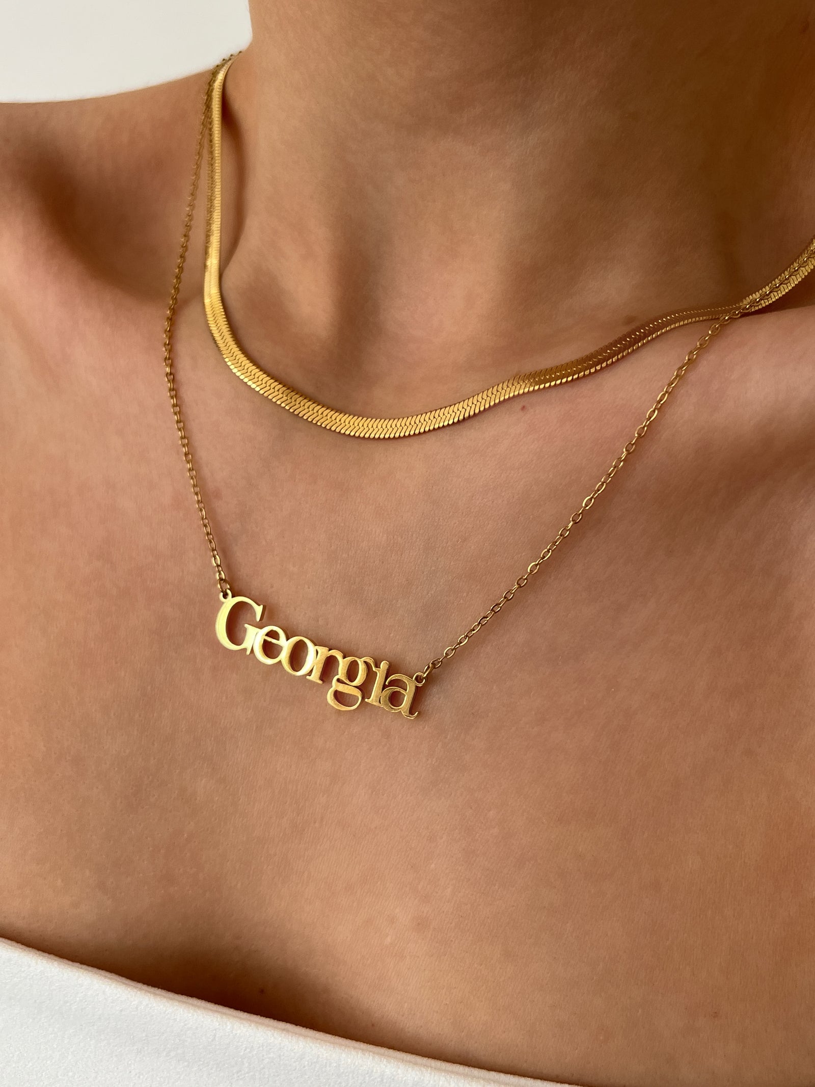 Name Gold Chain Pendant Name Gold Chain Alina Name Necklace