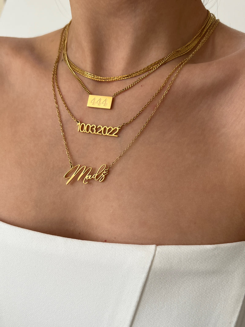 CUSTOM ANGEL NUMBER NECKLACE
