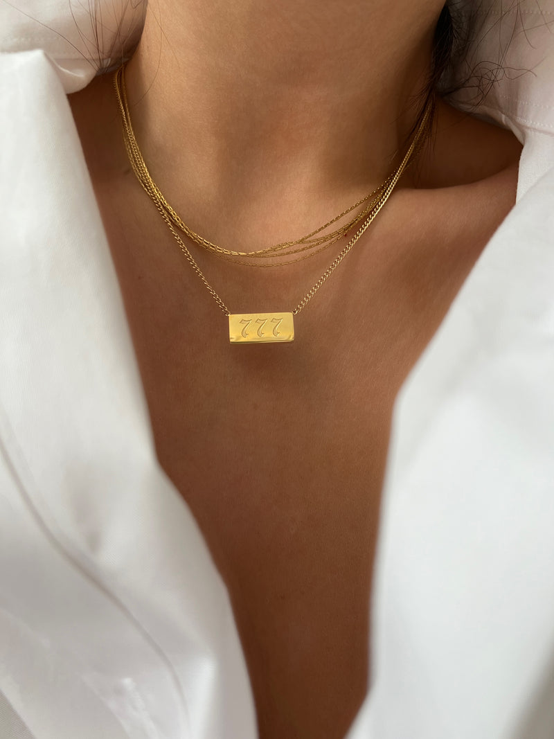 CUSTOM ANGEL NUMBER NECKLACE