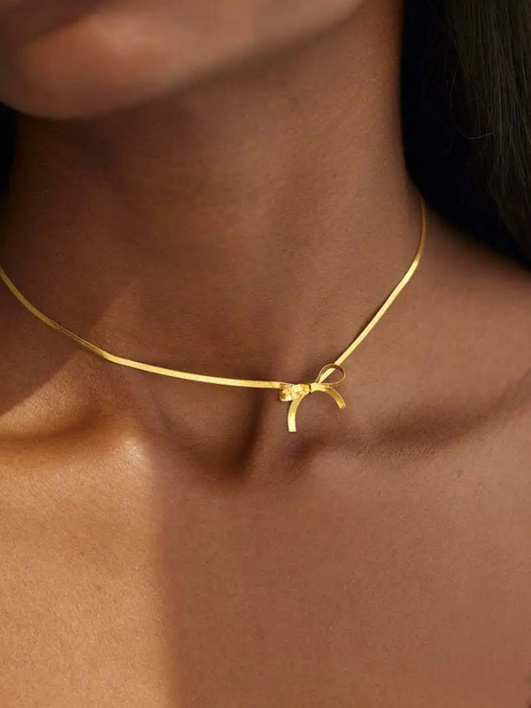 BOW CHOKER NECKLACE