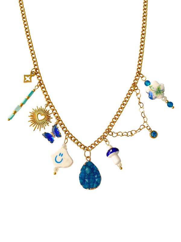 LAINEY MULTI CHARM NECKLACE