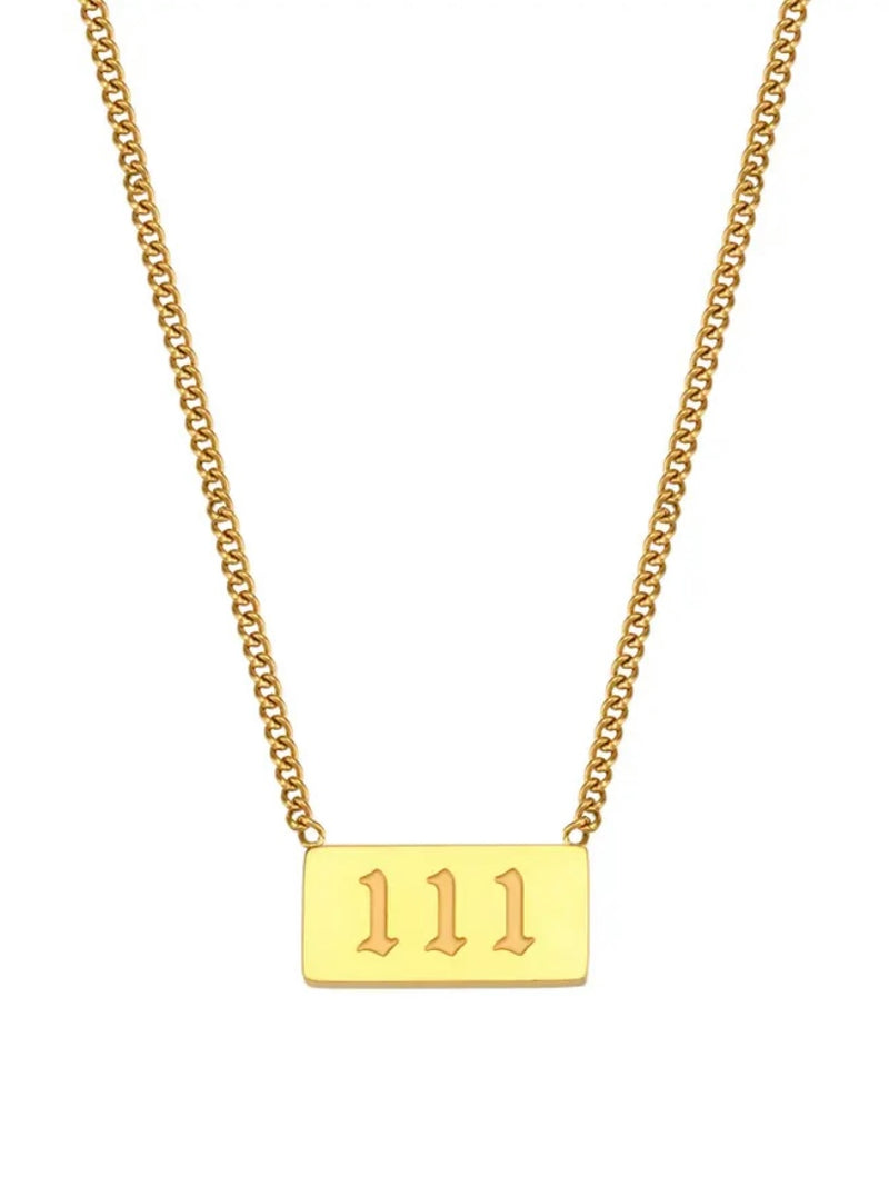 CUSTOM ANGEL NUMBER NECKLACE