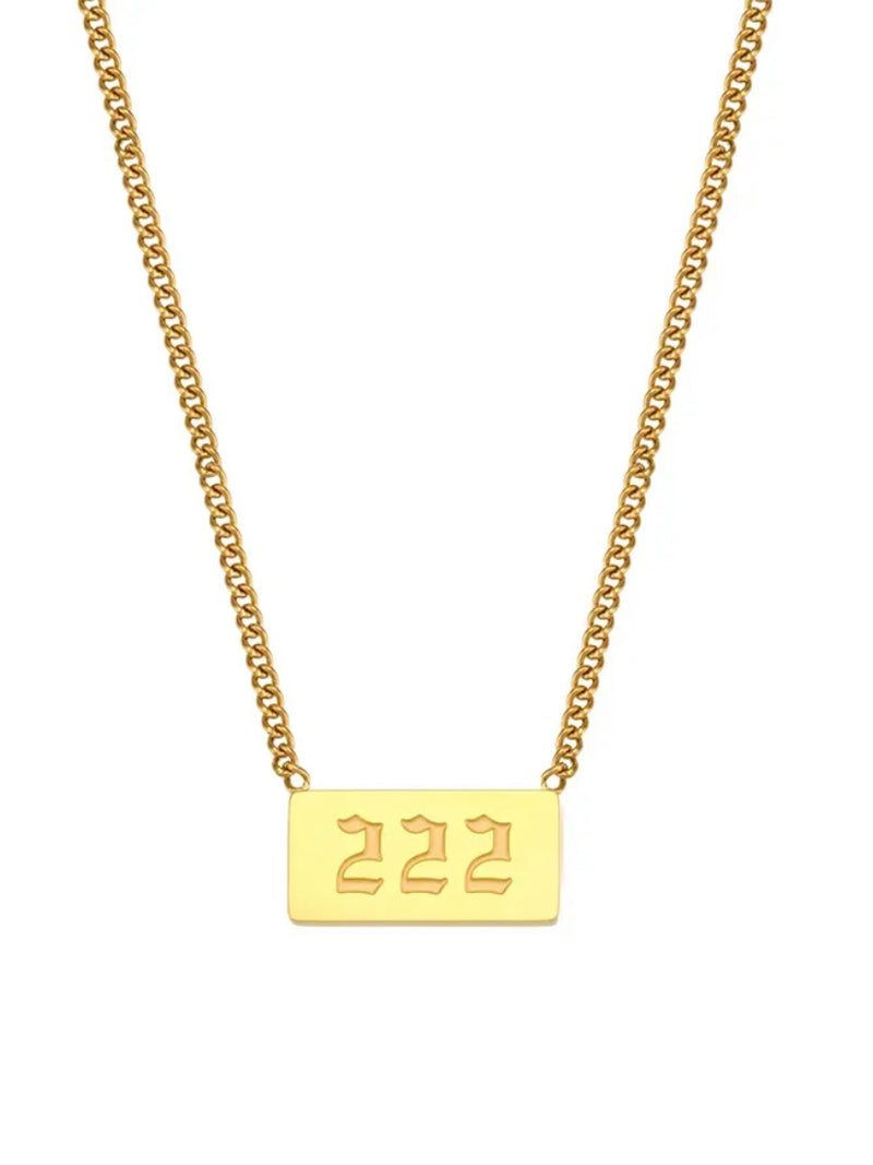 CUSTOM ANGEL NUMBER NECKLACE